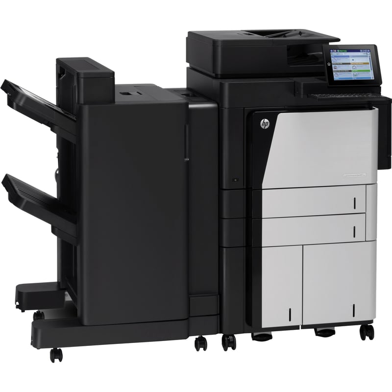 HP LaserJet M830Z Laser Multifunction Printer-Monochrome-Copier/Fax/Scanner-55 ppm Mono Print-1200 Print-Automatic Duplex Print-300000 Pages Monthly-4600 sheets Input-Color Scanner-600 Optical Scan-Monochrome Fax-Gigabit Ethernet Ethernet - Thumbnail 1