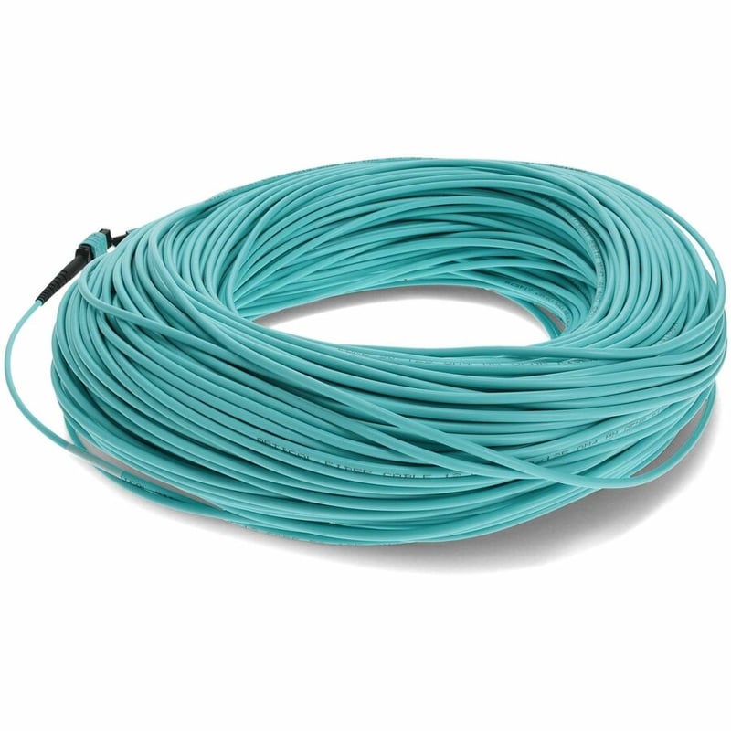 AddOn 150m MPO/UPC to MPO/UPC Aqua OM4 OFNR (Riser-Rated) 12-Strand Fiber Patch Cable - Thumbnail 3