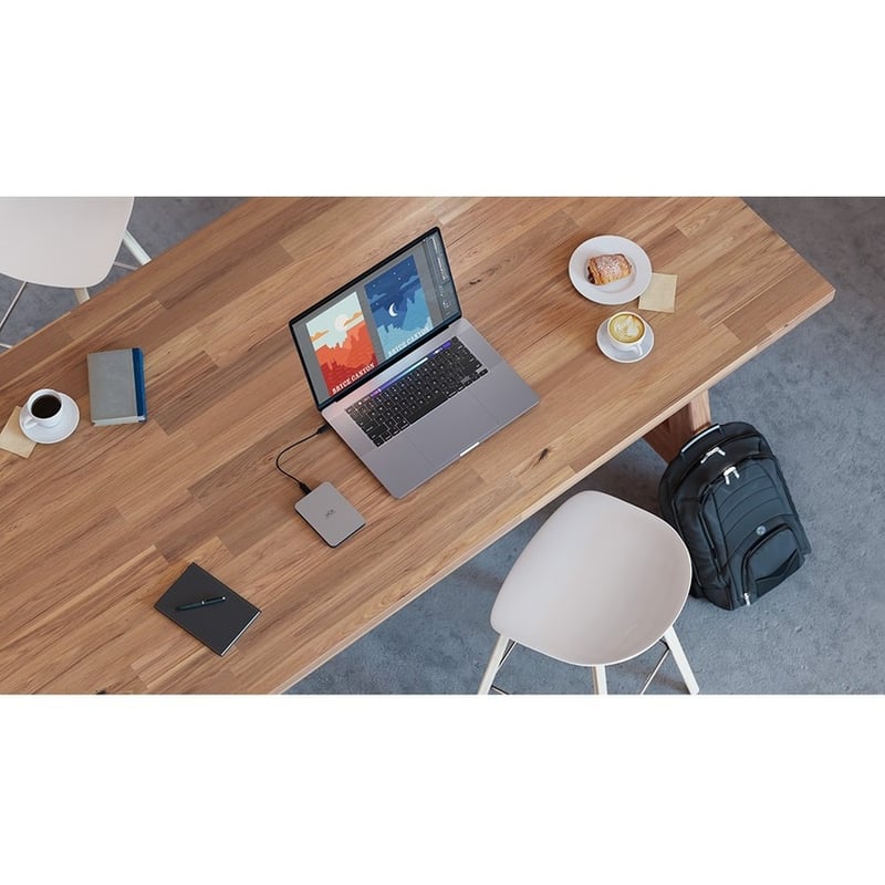 LaCie Mobile Drive Secure STLR4000400 4 TB Portable Hard Drive - 3.5" External - Space Gray - Thumbnail 3