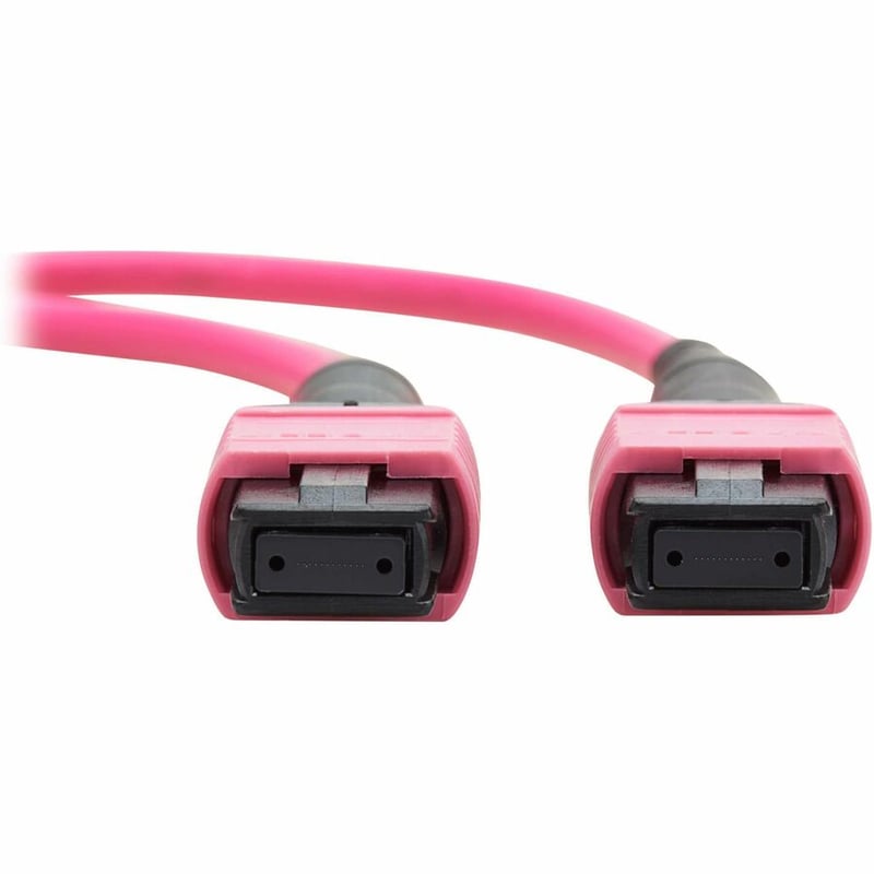 Eaton Tripp Lite Series 100G Multimode 50/125 OM4 Fiber Optic Cable (12F MTP/MPO-PC F/F), OFNP, Magenta, 3 m (9.8 ft.), TAA - Thumbnail 3