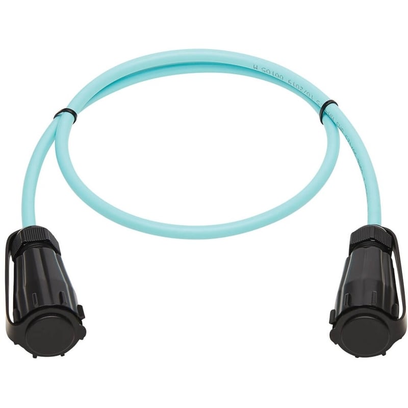 Eaton Tripp Lite Series 10Gb Rigid Industrial Duplex Multimode 50/125 OM3 Fiber Patch Cable (LC/LC) - IP68, Aqua, 2 m (6.6 ft.) - Thumbnail 4