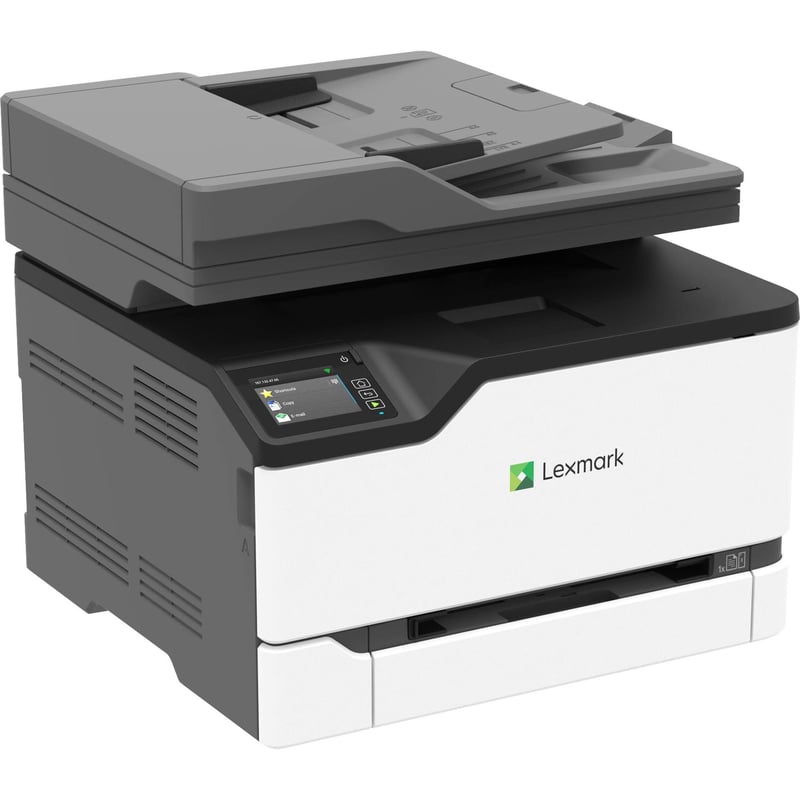 Lexmark CX431adw Laser Multifunction Printer-Color-Copier/Fax/Scanner-26 ppm Mono/26 ppm Color Print-2400x600 dpi Print-Automatic Duplex Print-75000 Pages-251 sheets Input-600 dpi Optical Scan-Color Fax-Wireless LAN - Thumbnail 1