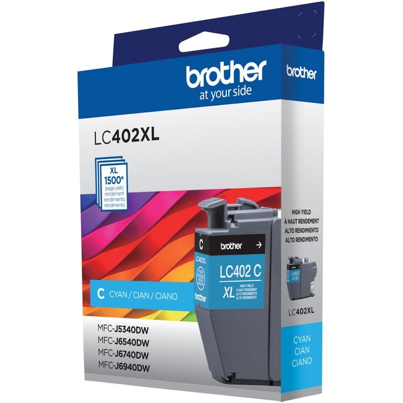 Brother LC402XLCS Original High Yield Inkjet Ink Cartridge - Cyan Pack - Thumbnail 3
