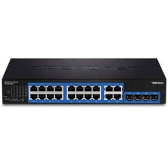 TRENDnet 20-Port Gigabit Web Smart Switch; 16 x Gigabit Ports; 4 x shared Gigabit Ports (RJ-45/SFP); VLAN; QoS; LACP; IPv6 Support; 40 Gbps Switching Capacity; Lifetime Protection; TEG-204WS - Thumbnail 2