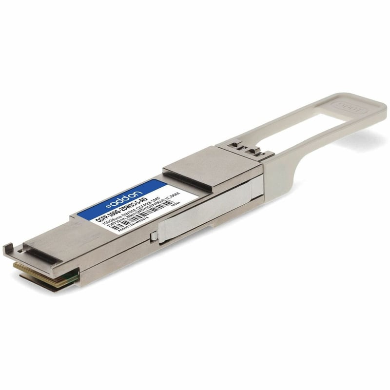 AddOn Cisco® QSFP-100G-2DW35-S Compatible TAA 100GBase-DWDM PAM4 QSFP28 Transceiver C-Band Channel DW35 (SMF, 1549.32nm, 80km w/EDFA/DCM, LC, DOM) - Thumbnail 1