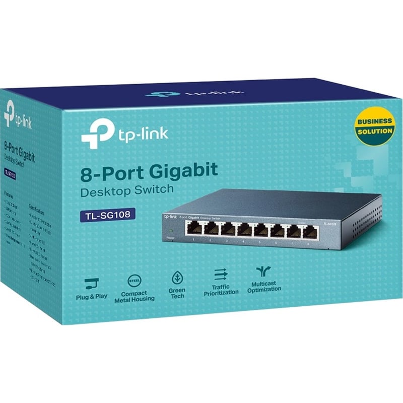 TP-LINK TL-SG108 - 8 Port Gigabit Unmanaged Ethernet Network Switch - Thumbnail 5