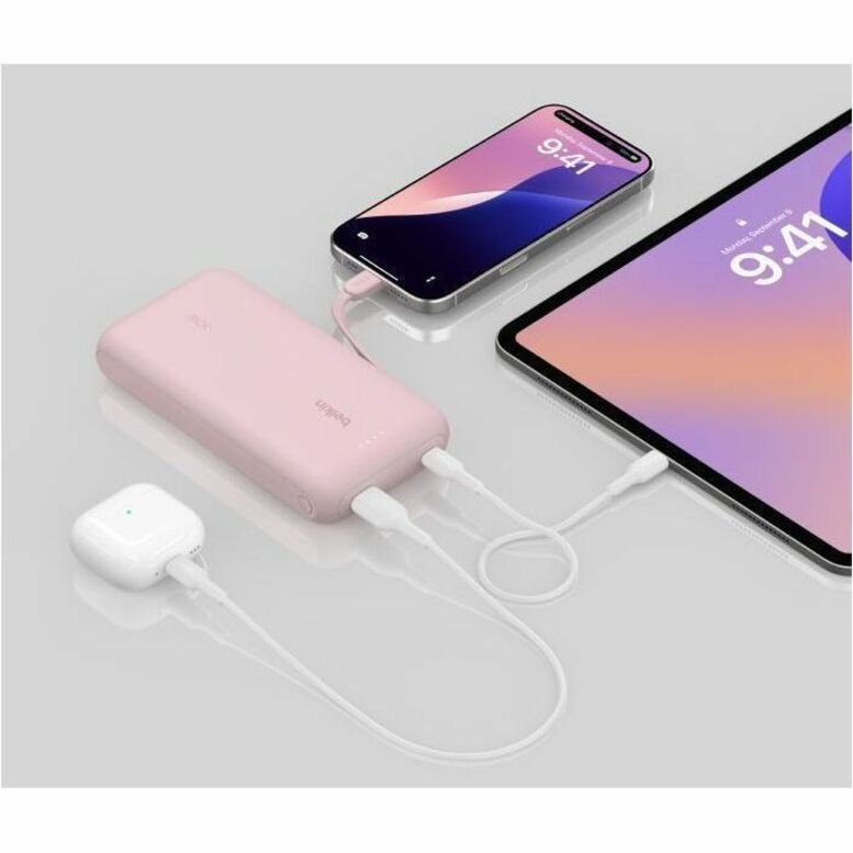 BOOSTCHARGE PWRBNK BOOSTCHARGE PWRBNK 20K W/INTEGRATED CBL PINK - Thumbnail 5