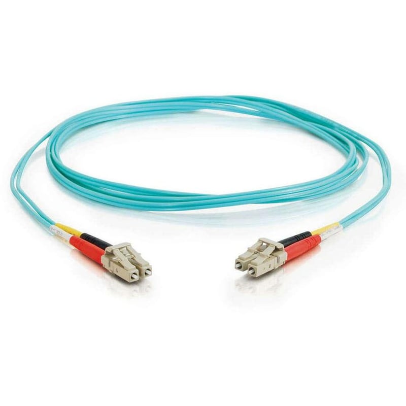 C2G-3m LC-LC 10Gb 50/125 OM3 Duplex Multimode Fiber Optic Cable (Plenum-Rated) - Aqua - Thumbnail 2
