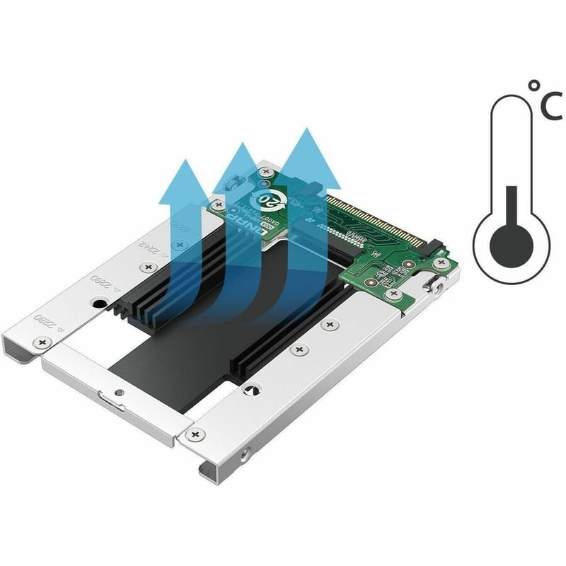 QNAP M.2 PCIe NVMe SSD to 2.5-Inch U.2 SSD Adapter - Thumbnail 2