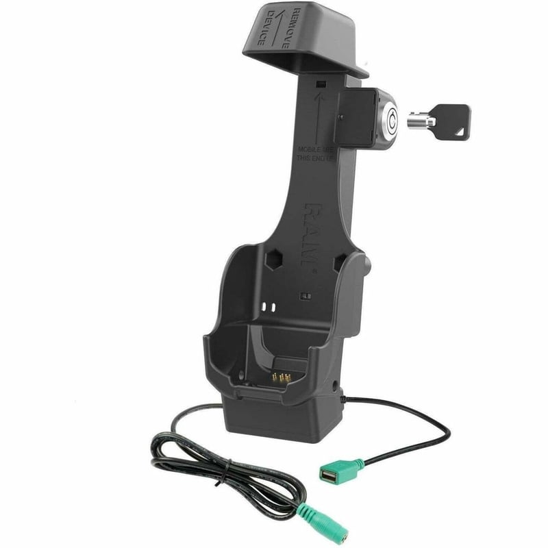 RAM Mounts Locking Powered Dock + Single USB-A for Zebra TC8300 - Thumbnail 1