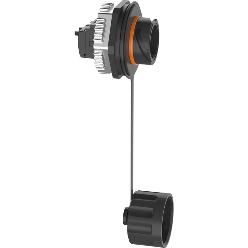 IndustrialNet Industrial Cat 6A RJ45 UTP Bulkhead Connector - Thumbnail 3