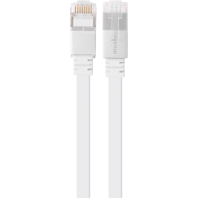 Moshi Gigabit Ethernet Cat 6 Cable 12 ft (3.6 m) up to 1000 Mbps, Flat Cable Design, Durable Construction - Thumbnail 1