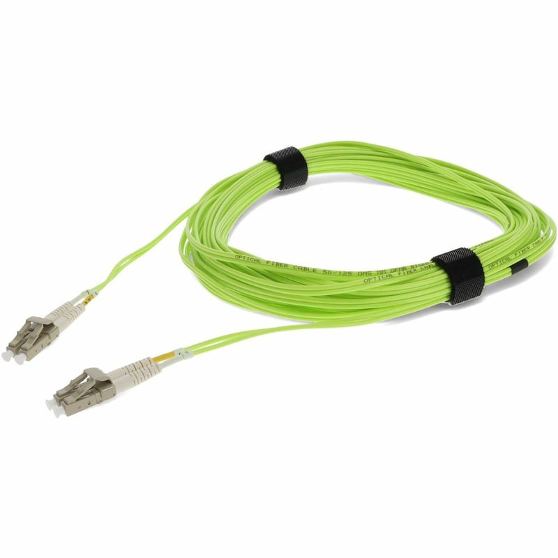 AddOn 1m LC to LC Lime Green OM5 Duplex OFNR (Riser-Rated) TAA Fiber Patch Cable - Thumbnail 1