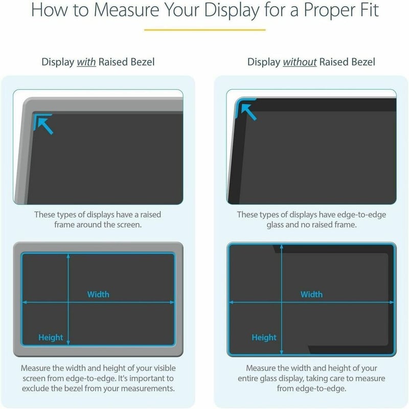StarTech.com Monitor Privacy Screen for 32 inch Display, Widescreen Computer Monitor Security Filter, Blue Light Reducing Screen Protector - Thumbnail 5