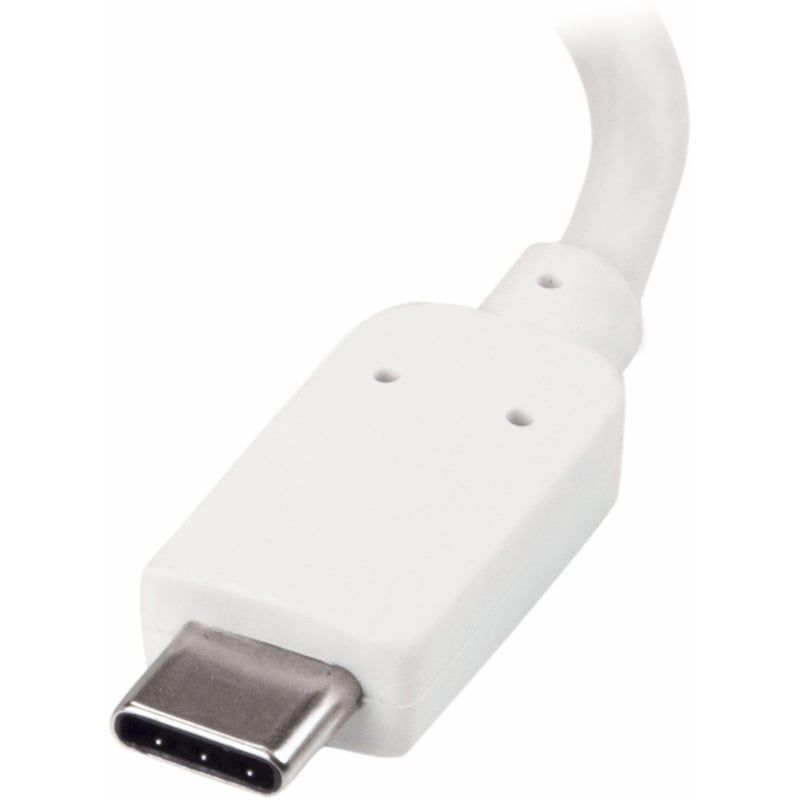 StarTech.com USB C to VGA Adapter with 60W Power Delivery Pass-Through - 1080p USB Type-C to VGA Video Converter w/ Charging - White - Thumbnail 4