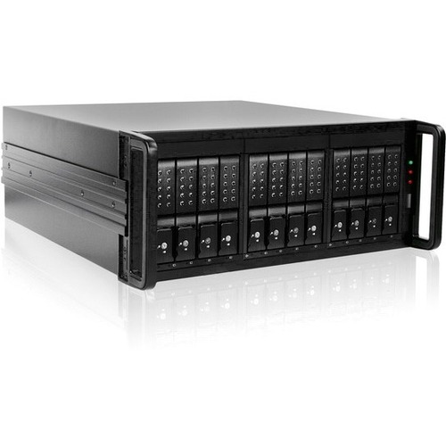 RAIDage JAGE412HDBK-DE Drive Enclosure 12Gb/s SAS, SATA/600 - Mini-SAS HD Host Interface - 4U Rack-mountable - Black - Thumbnail 1