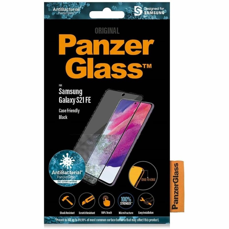 PanzerGlass Screen Protector Transparent, Black - Thumbnail 2
