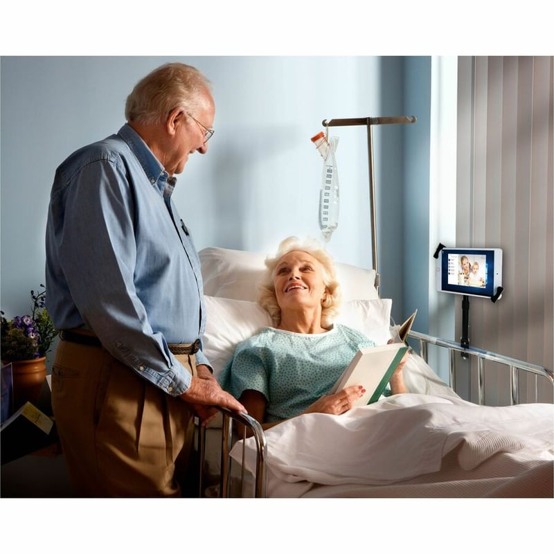 CTA Digital Height-Adjustable Tube-Grip Security Mount for 7-14 Inch Tablets - Thumbnail 5