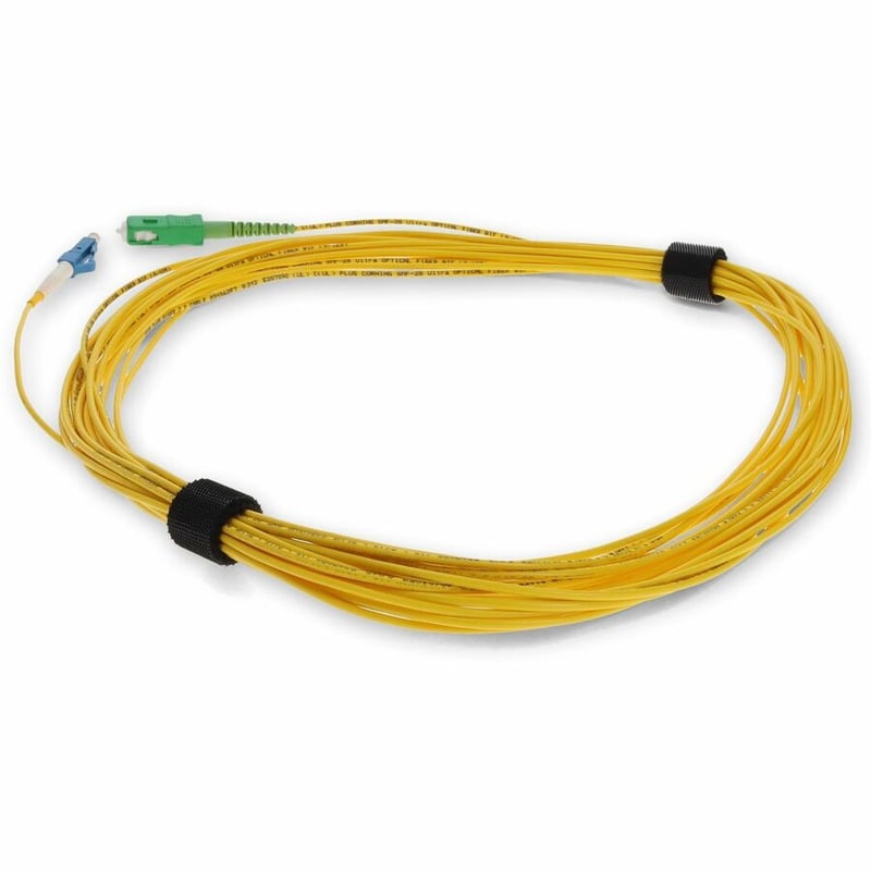AddOn 2m ASC (Male) to LC (Male) Yellow OS2 Simplex Fiber OFNR (Riser-Rated) Patch Cable - Thumbnail 3