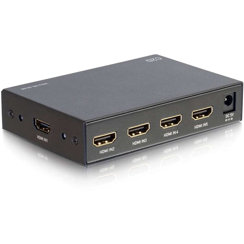 C2G 4K HDMI Selector Switch - UltraHD HDMI Switch - 5x1 - Thumbnail 4