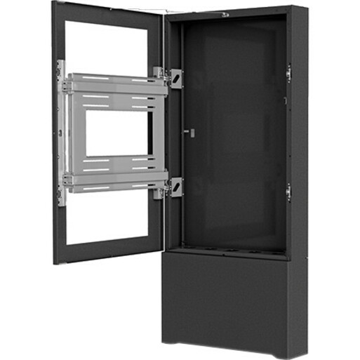 Chief Impact Floor Mounted Kiosk, Portrait 49" Black - Thumbnail 2