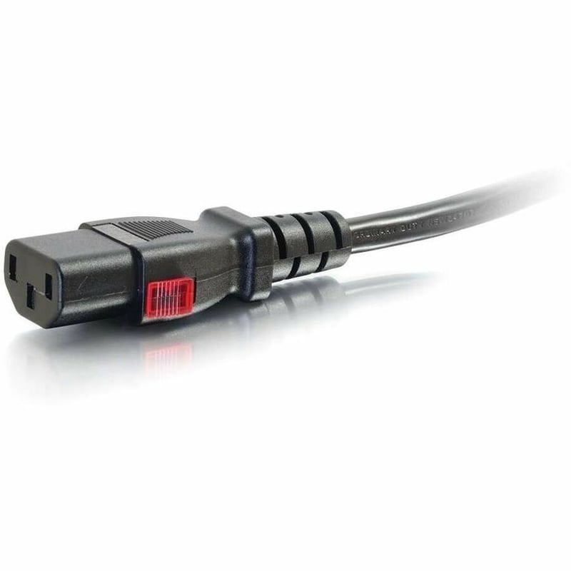 C2G 3ft Locking C14 to C13 10A 250V Power Cord Black - Thumbnail 3