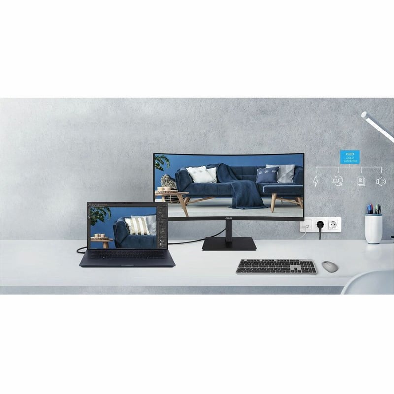 ASUS 34 CURVED USB-C DOCKING MONITOR-WQHD 3440X1440 1500R - Thumbnail 3