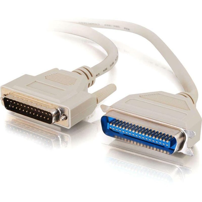 50FT IEEE-1284 DB25 MALE TO CENTRONICS 36 MALE PARALLEL PRINTER CABLE - Thumbnail 1