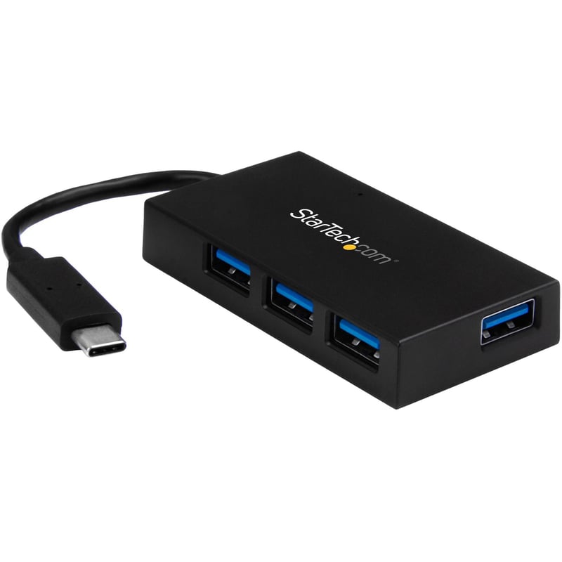 StarTech.com 4 Port USB C Hub - USB-C to 4x USB-A (USB 3.0/3.2 Gen 1 SuperSpeed 5Gbps) - USB Bus or Self Powered - BC 1.2 Charging Hub - Thumbnail 1