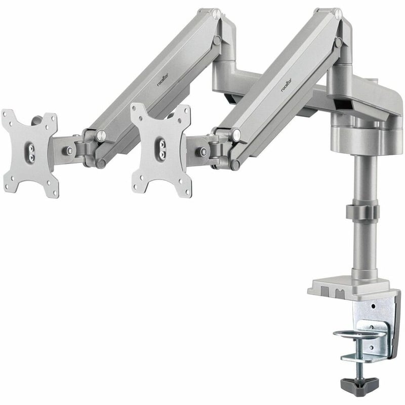 Rocstor ErgoReach Mounting Arm for LED Display, LCD Display, Monitor - Silver - Landscape/Portrait - Thumbnail 4