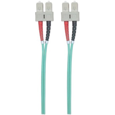 Intellinet Network Solutions Fiber Optic Patch Cable, SC/SC, OM3, 50/125, Multimode, Duplex, Aqua, 3 ft (1 m) - Thumbnail 4
