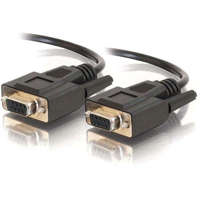 C2G 1ft DB9 F/F Cable - Black - Thumbnail 1