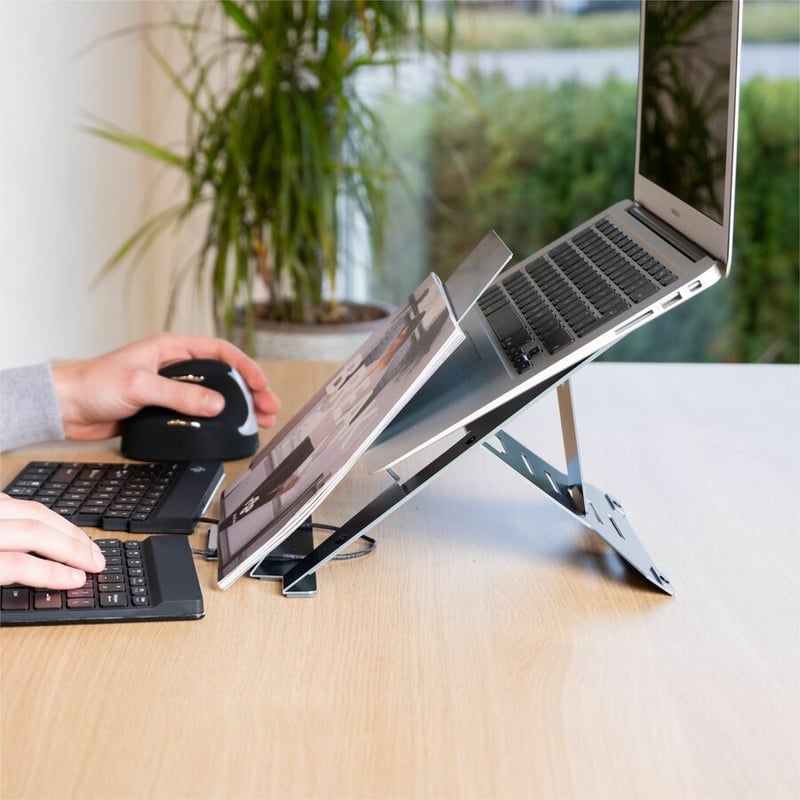 R-GO RISER DOCUMENT LAPTOP STAND, BLACK, TAA COMPLIANT - Thumbnail 2