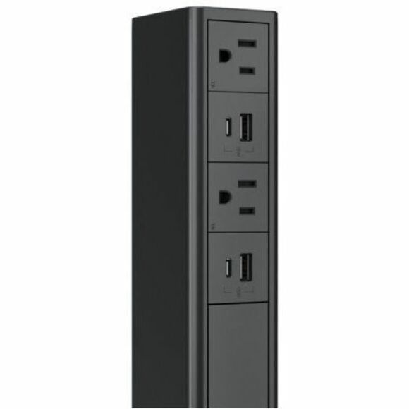 Wiremold Dash Series Power Tower - Graphite - Thumbnail 3
