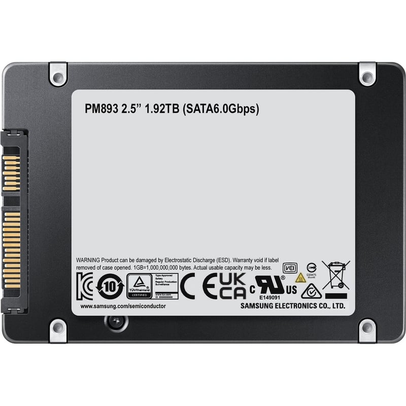 Samsung PM893 1.92 TB Solid State Drive - 2.5" Internal - SATA (SATA/600) - Thumbnail 4