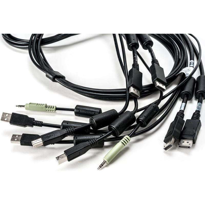 Vertiv Avocent Dual USB Keyboard and Mouse, Dual DisplayPort and Audio Cable, 6 ft. for Vertiv Avocent SV and SC Series Switches - Thumbnail 2