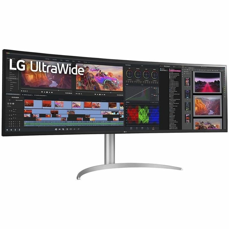 LG 49BQ95C-W 49" Class Dual Quad HD (DQHD) Curved Screen LCD Monitor - 32:9 - Thumbnail 2