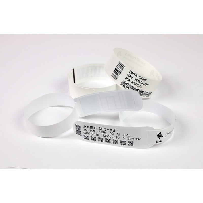 Zebra Wristband Polypropylene 1 x 11in Direct Thermal Zebra Z-Band Direct 1 in core - Thumbnail 4