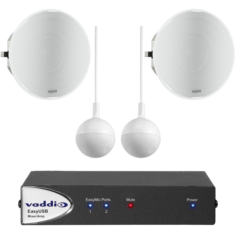 Vaddio EasyTALK USB Camera Audio Kit - Includes Two Conference Microphones, Two Speakers, and Mixer - Thumbnail 1