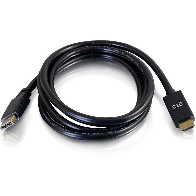 10FT DP TO HDMI CABLE 4K PASSIVE BLACK - Thumbnail 1