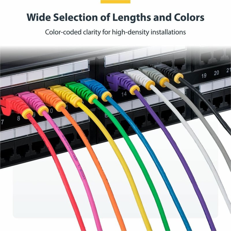 SLIM CAT6 CABLE PURPLE LSZH SLIM SNAGLESS RJ45 UTP PATCH CABLE - Thumbnail 2