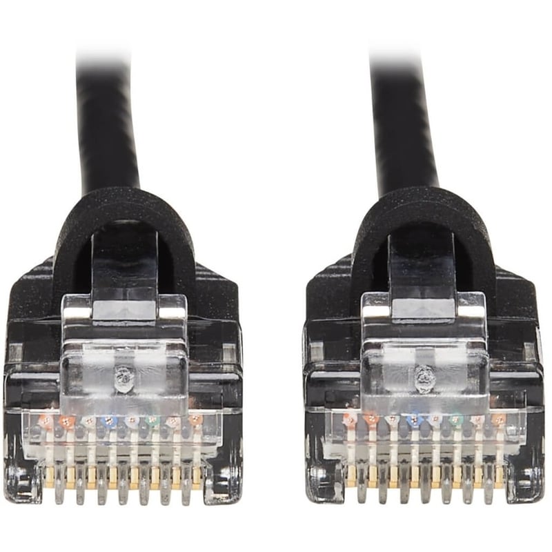 Eaton Tripp Lite Series Cat6a 10G Snagless Molded Slim UTP Ethernet Cable (RJ45 M/M), Black, 10 ft. (3.05 m) - Thumbnail 3