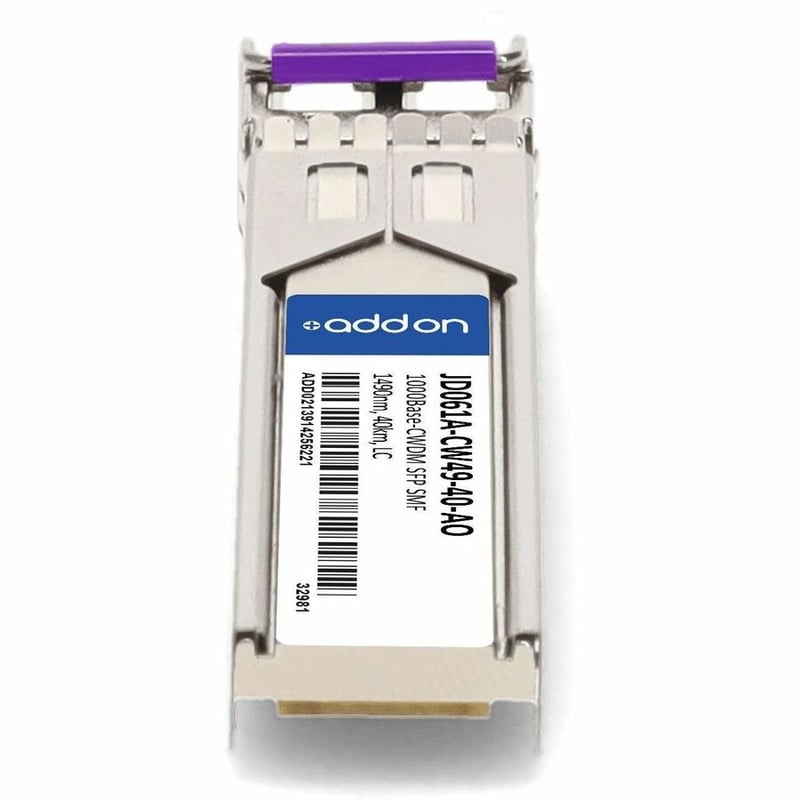 AddOn HP® JD061A-CW49-40 Compatible TAA 1000Base-CWDM SFP Transceiver (SMF, 1490nm, 40km, LC, DOM) - Thumbnail 4