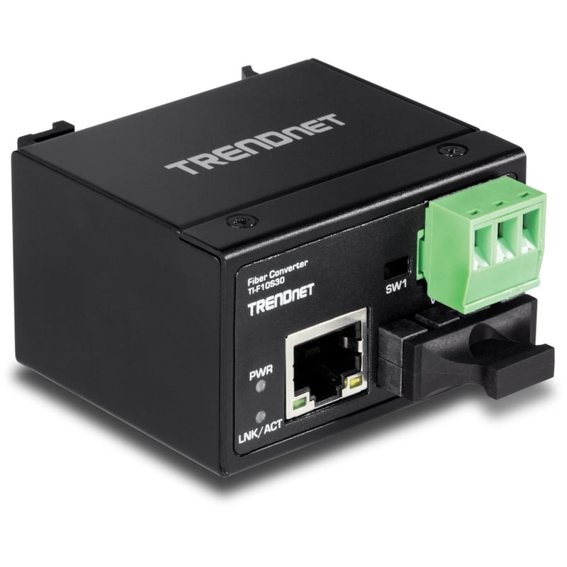 TRENDnet Hardened Industrial 100Base-FX Single-Mode SC Fiber Converter; (30 km; 18.6 Miles); IP40 Rated Housing; TI-F10S30 - Thumbnail 3