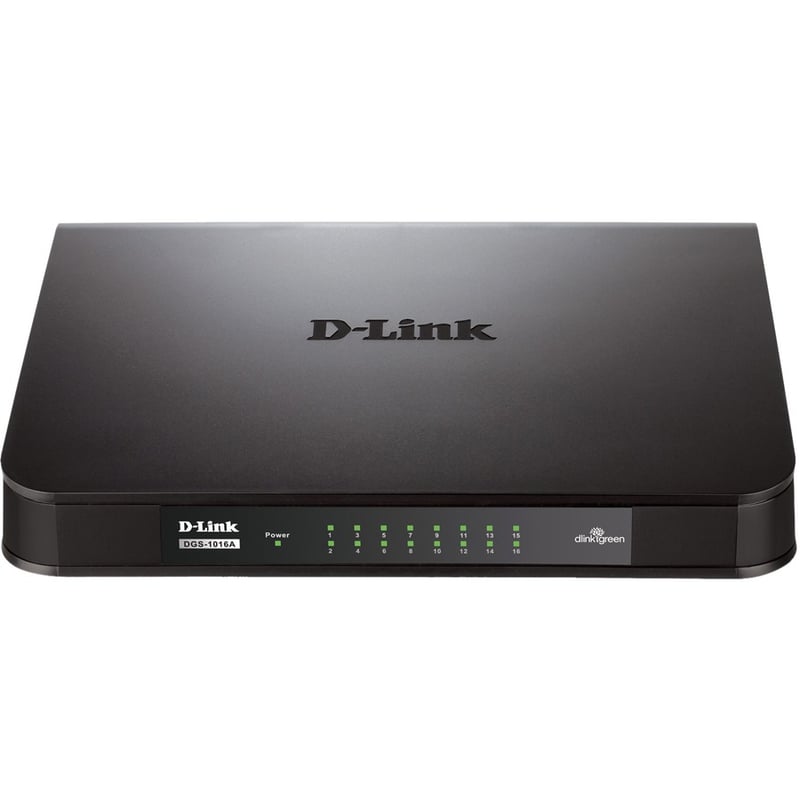 D-Link DGS-1016A 16-Port Gigabit Unmanaged Desktop Switch - Thumbnail 2