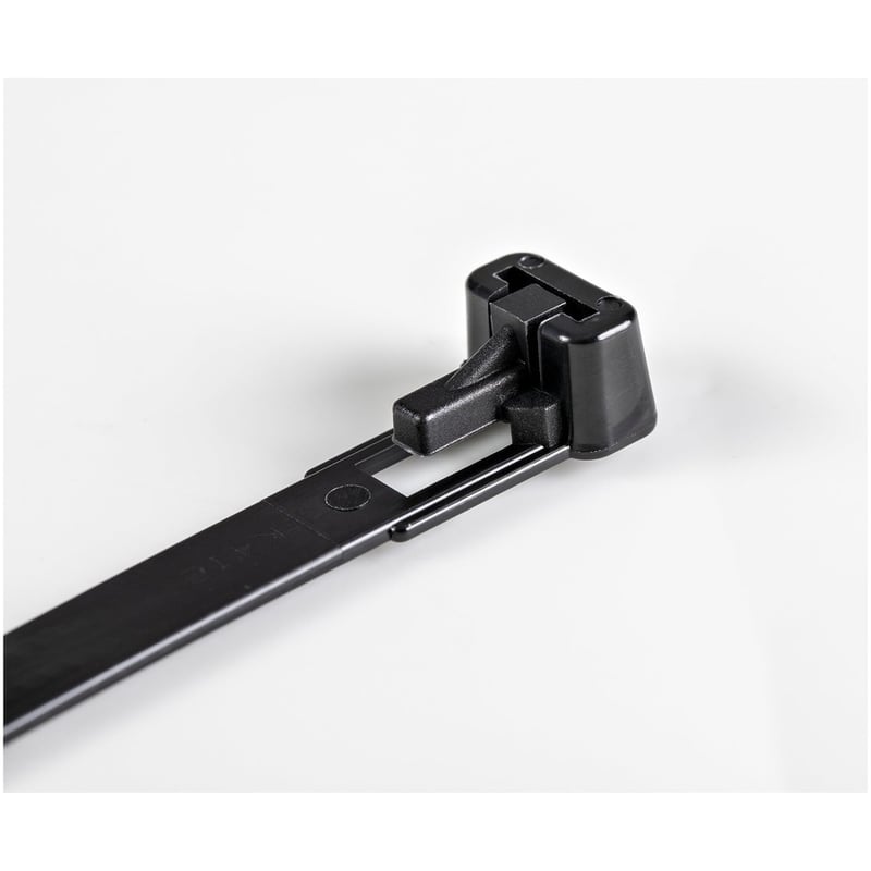 StarTech.com 8"(20cm) Reusable Cable Ties, 1-7/8"(50mm) Dia. 50lb(22Kg) Tensile Strength, Nylon, In/Outdoor, UL Listed, 100 Pack, Black - Thumbnail 4