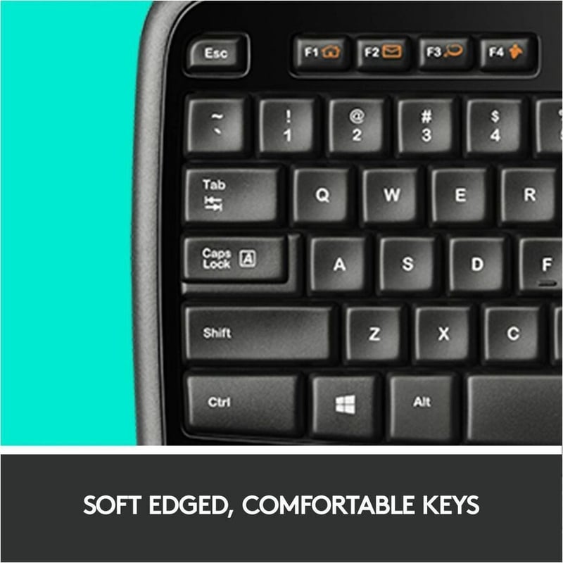 Logitech MK710 Wireless Keyboard and Mouse Combo for Windows, 2.4GHz Advanced Wireless, Wireless Mouse, Multimedia Keys, 3-Year Battery Life, PC/Mac - Thumbnail 3