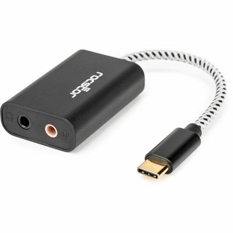 Rocstor Premium USB-C to 3.5mm Stereo Speaker / Headphone and Microphone Audio Adapter - Thumbnail 5
