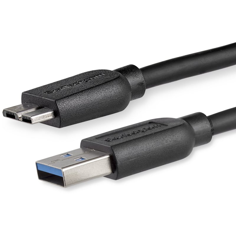 StarTech.com 2m (6ft) Slim SuperSpeed USB 3.0 (5Gbps) A to Micro B Cable - M/M - Thumbnail 1