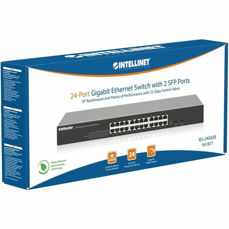 24-PORT GIGABIT ETHERNET SWITCH WITH 2 SFP PORTS - Thumbnail 5